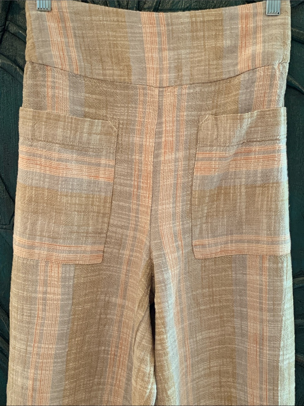 Free People Cotton/Linen Wide Leg Pants Flax